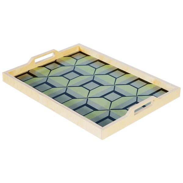 grid azure serving tray