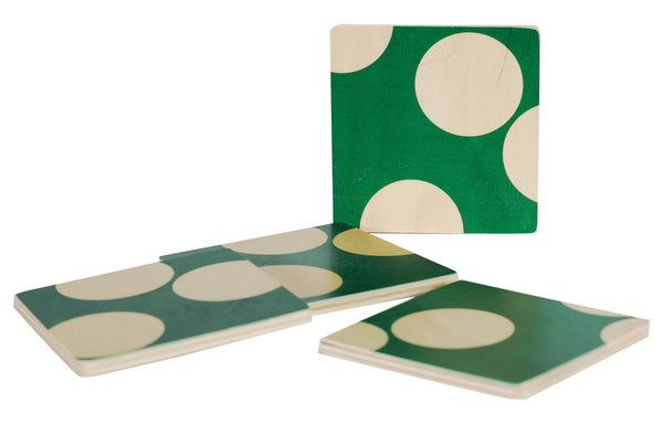 kelly dot coasters, set of four