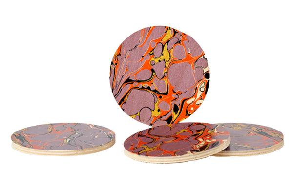 olio lavender coasters, set of four