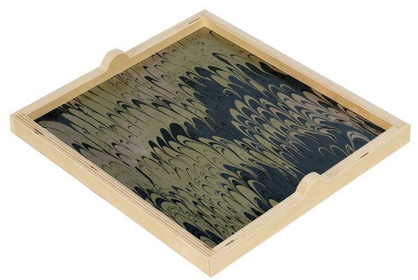 Marble blues serving tray