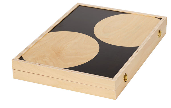 Negative dot tabletop backgammon set