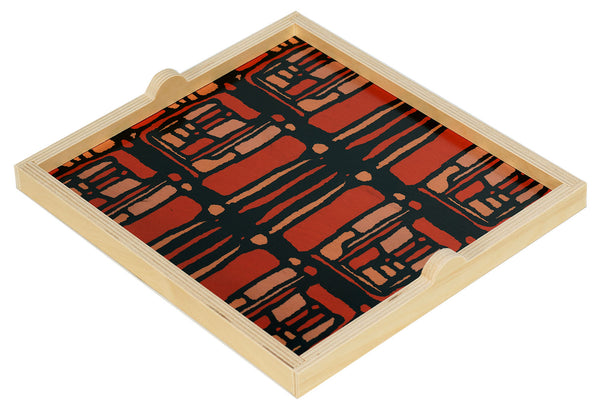 Rue orange square tray