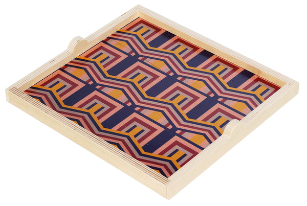 Shareen navy square tray