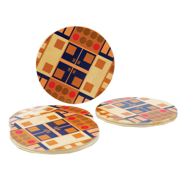 alexander olive coasters, set of four