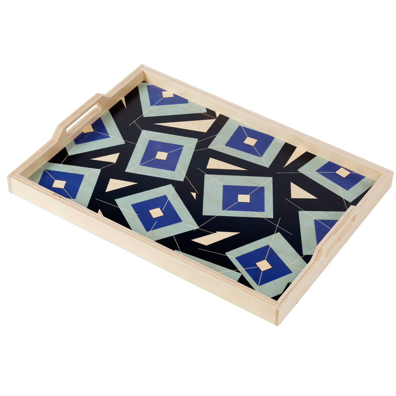 alma blue serving tray