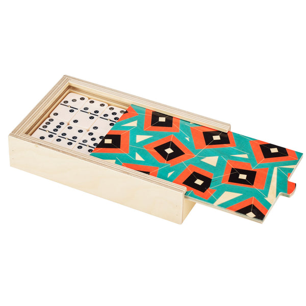 alma teal domino set