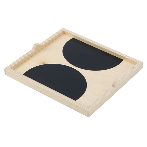 black dot square tray