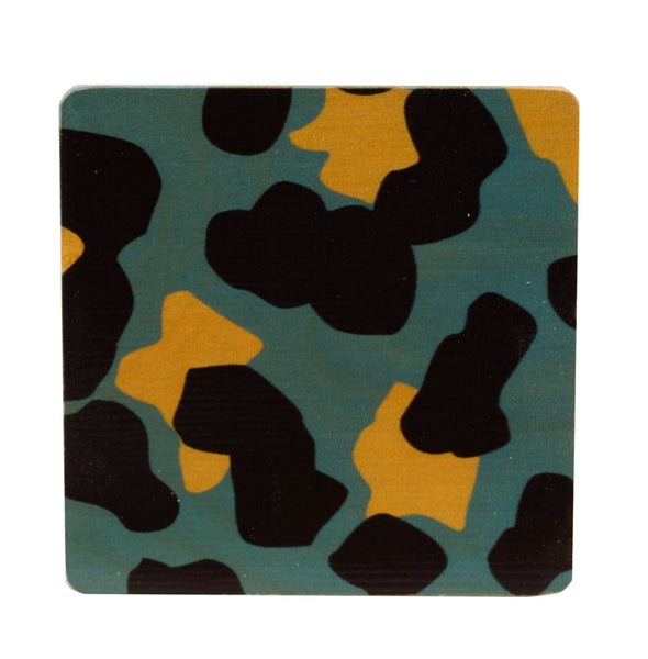 cheetah coasters, set of four