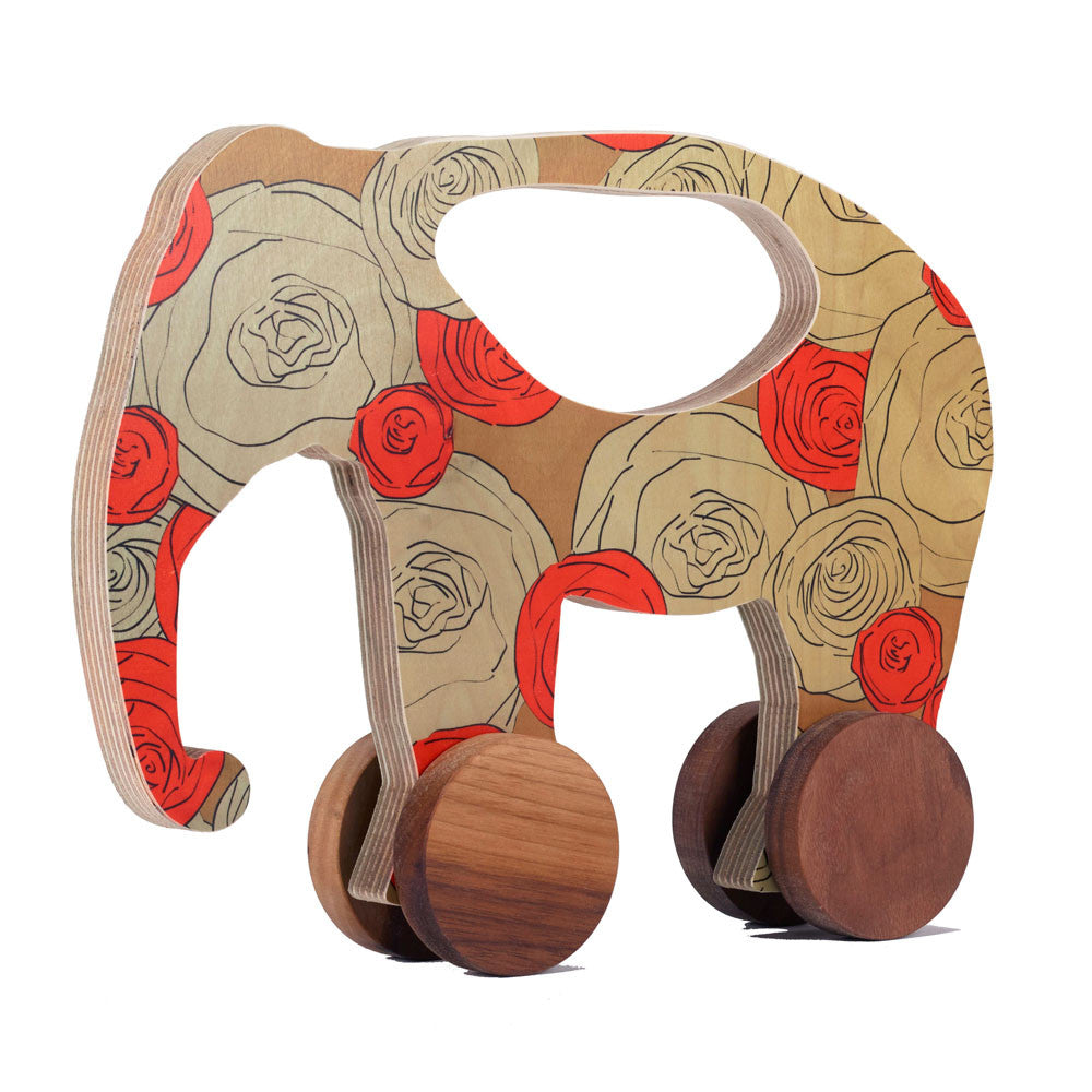 maria rose elephant push toy