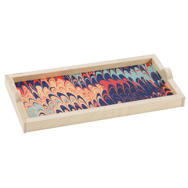 navy marble mini tray