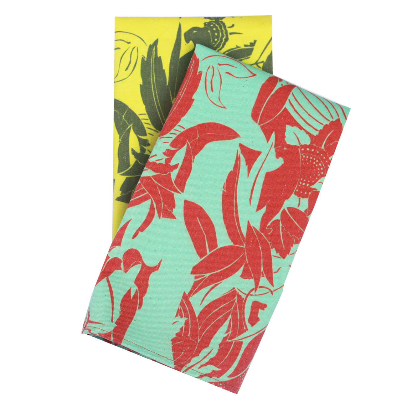 neon panther napkins, set of two