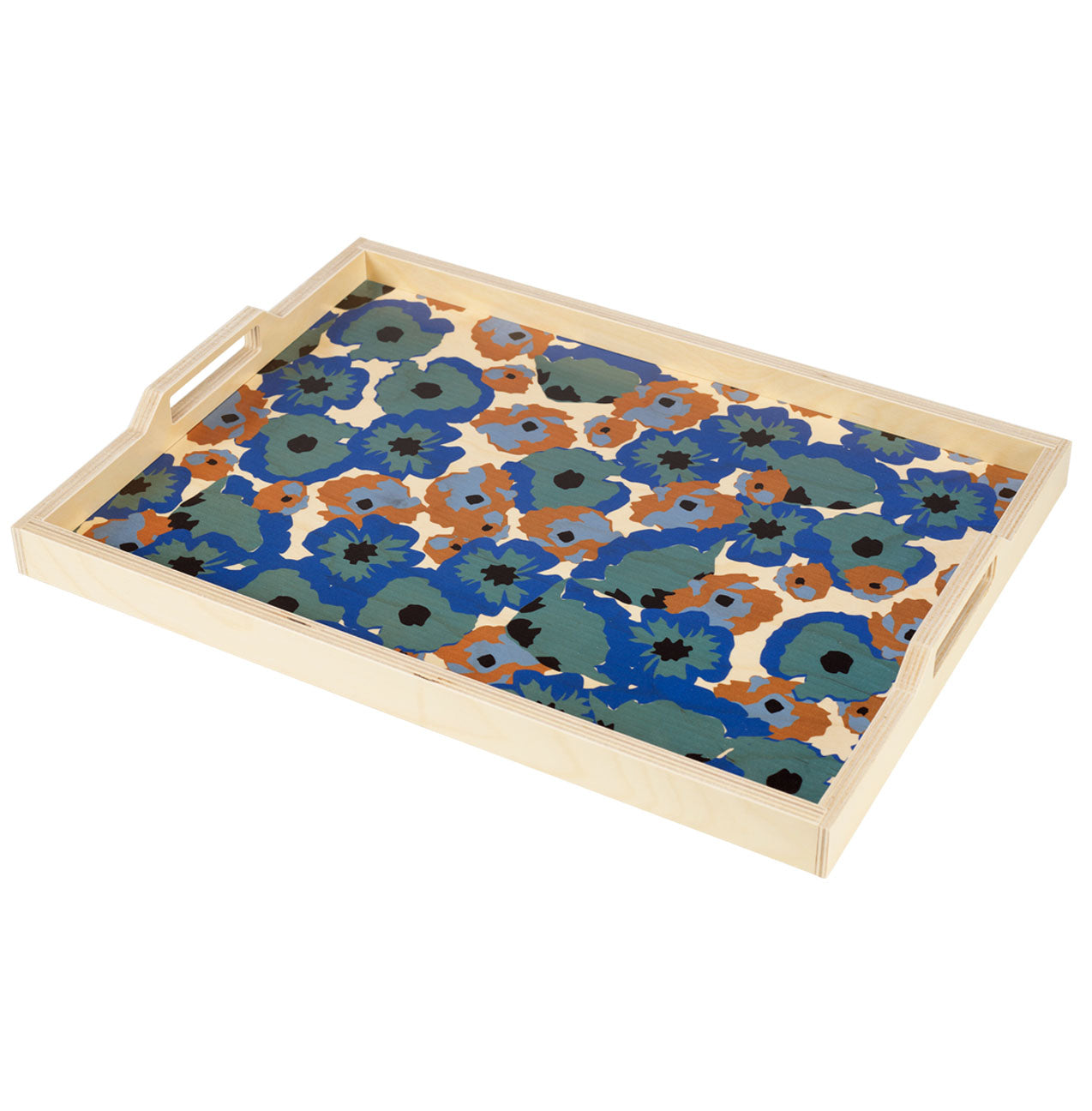 poppy teal serving tray