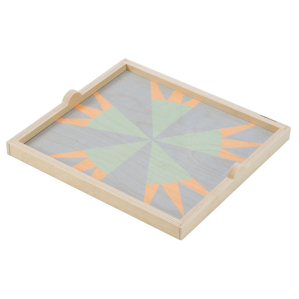 star pastel square tray