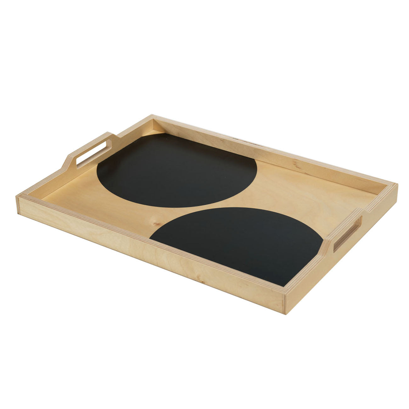 black dot serving tray