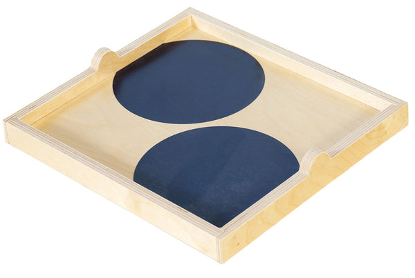 navy dot square tray