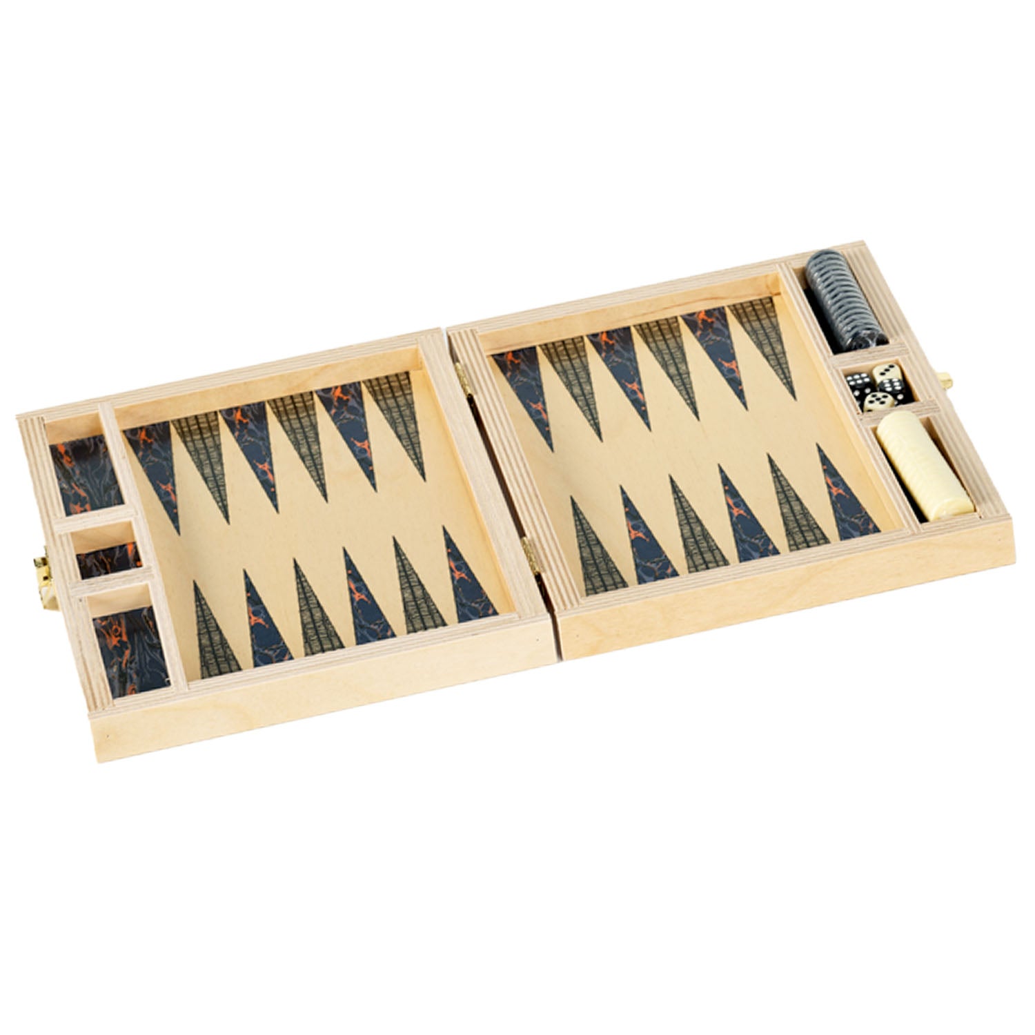 olio navy travel backgammon set