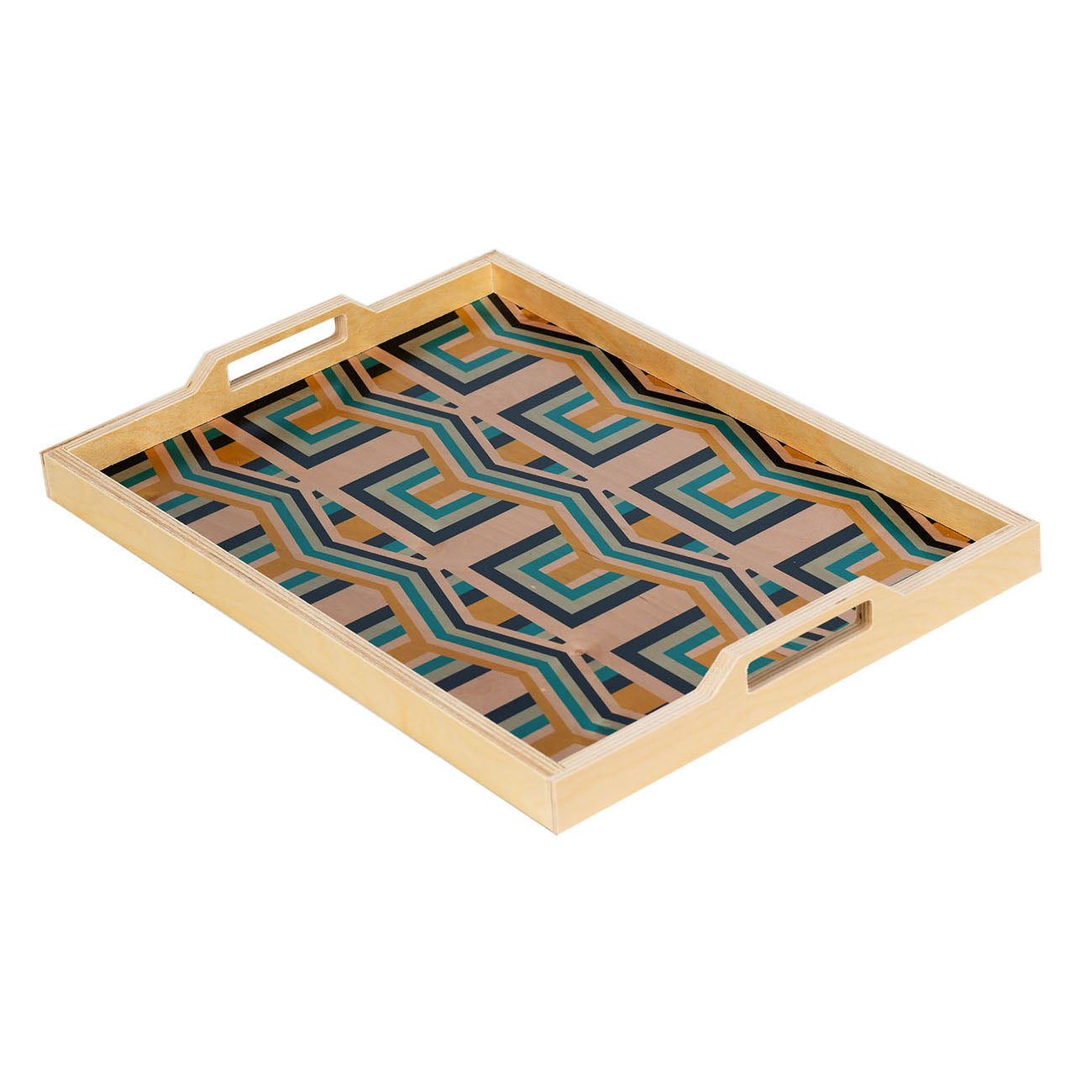 Shareen grey/teal serving tray