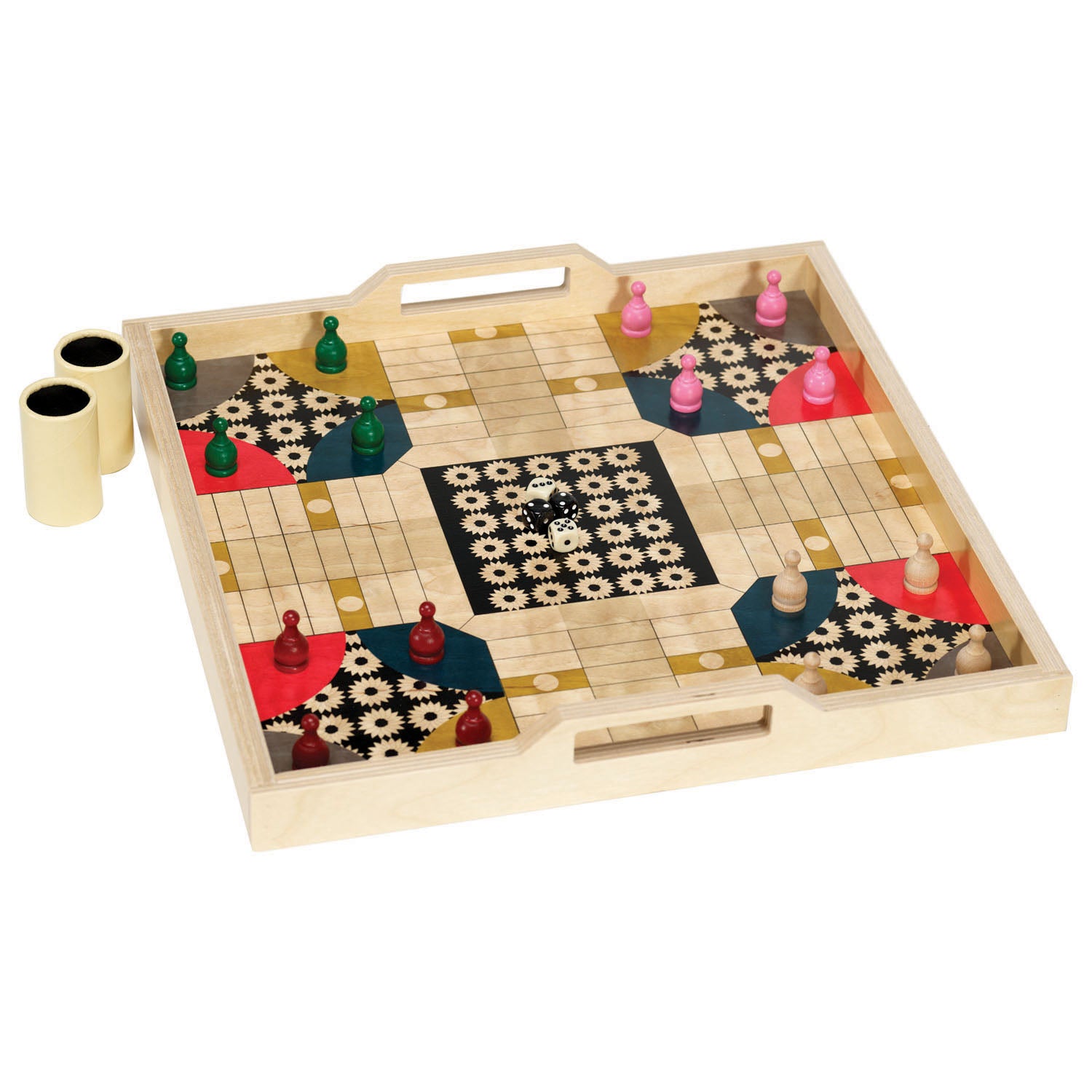 Parcheesi Serving Tray Game Set- Bright