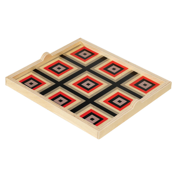 Sqauresville Red Square Tray