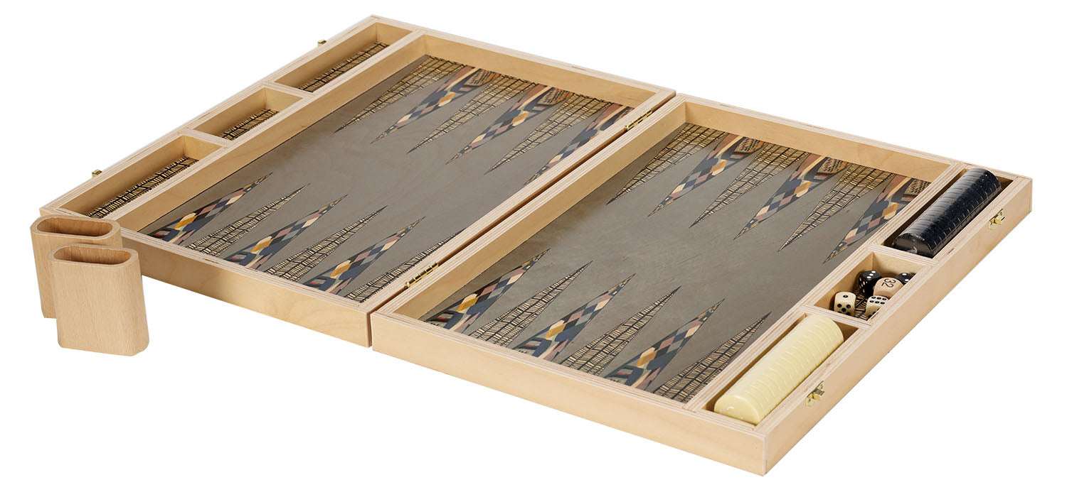 Paloma teal tabletop backgammon set