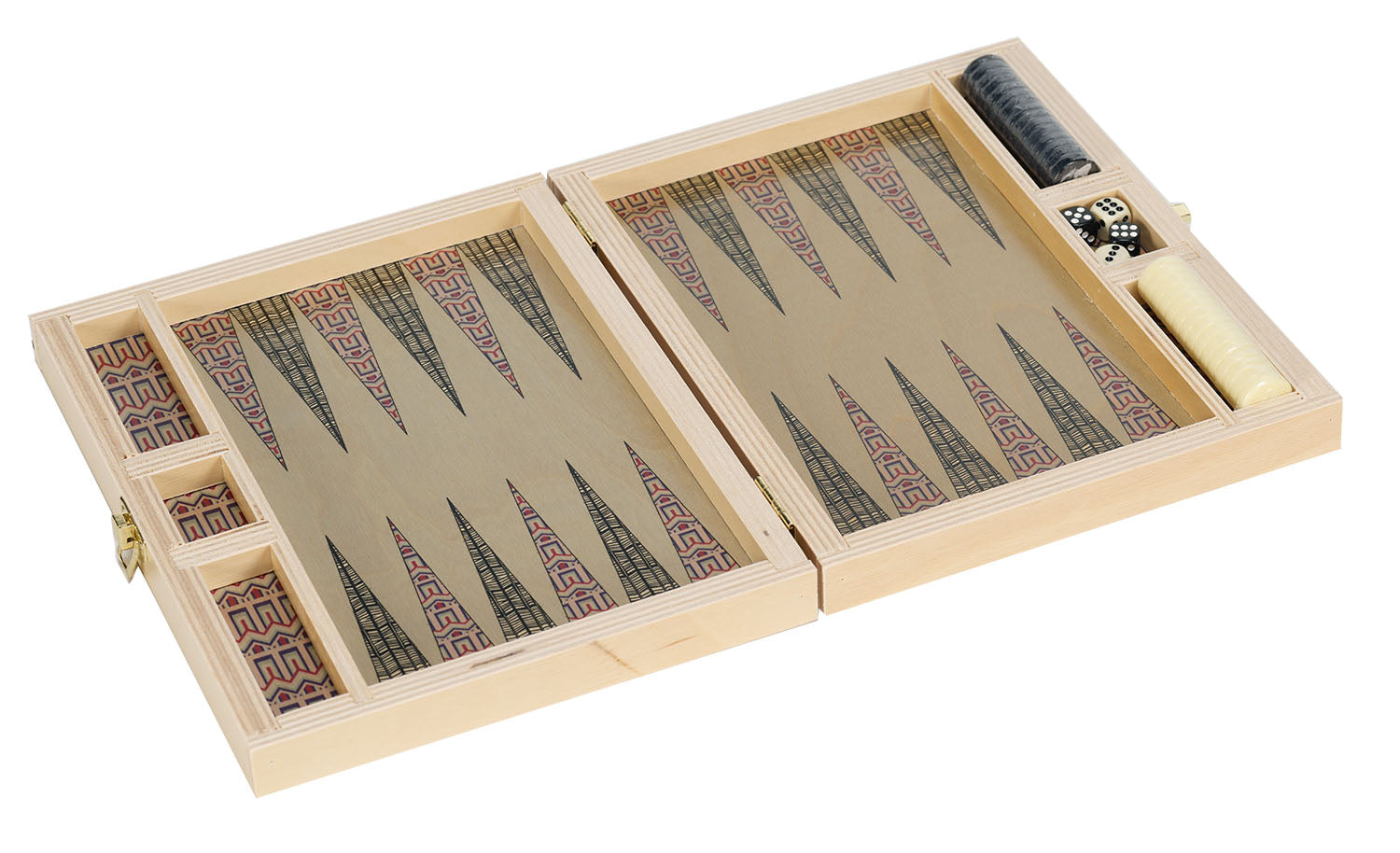 Shareen grey travel backgammon set