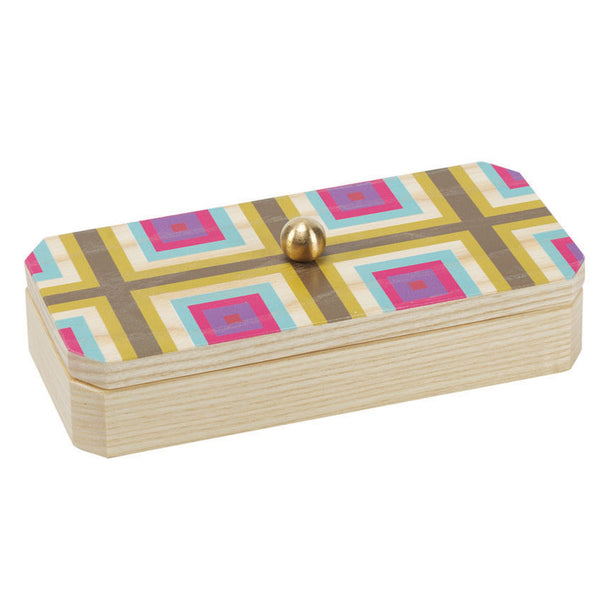 squaresville yellow solid ash accent box