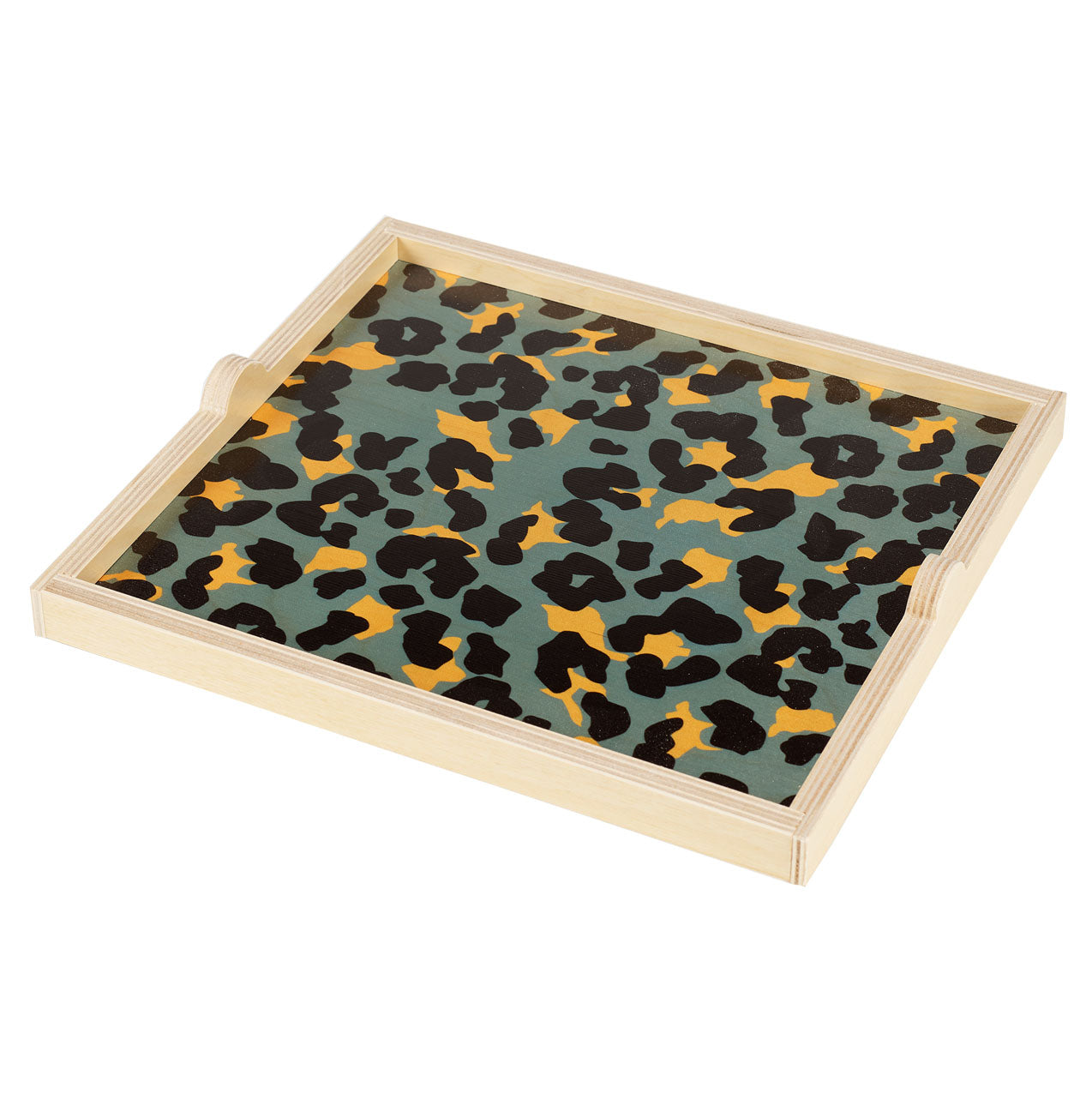 cheetah square tray