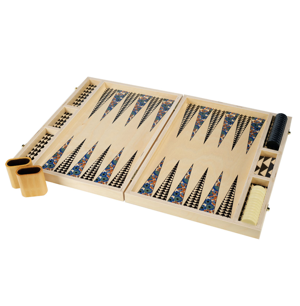 poppy teal tabletop backgammon set