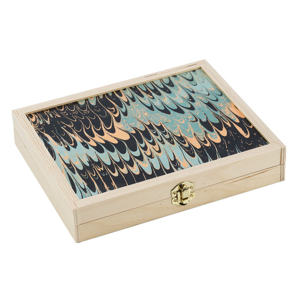 seafoam marble travel backgammon