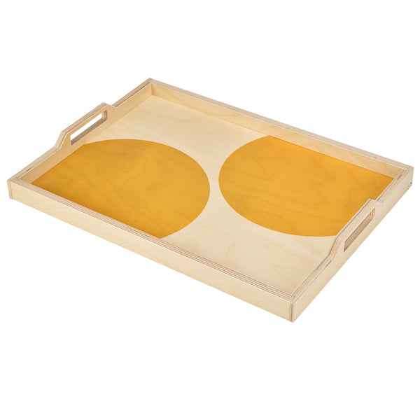 yellow dot serving tray