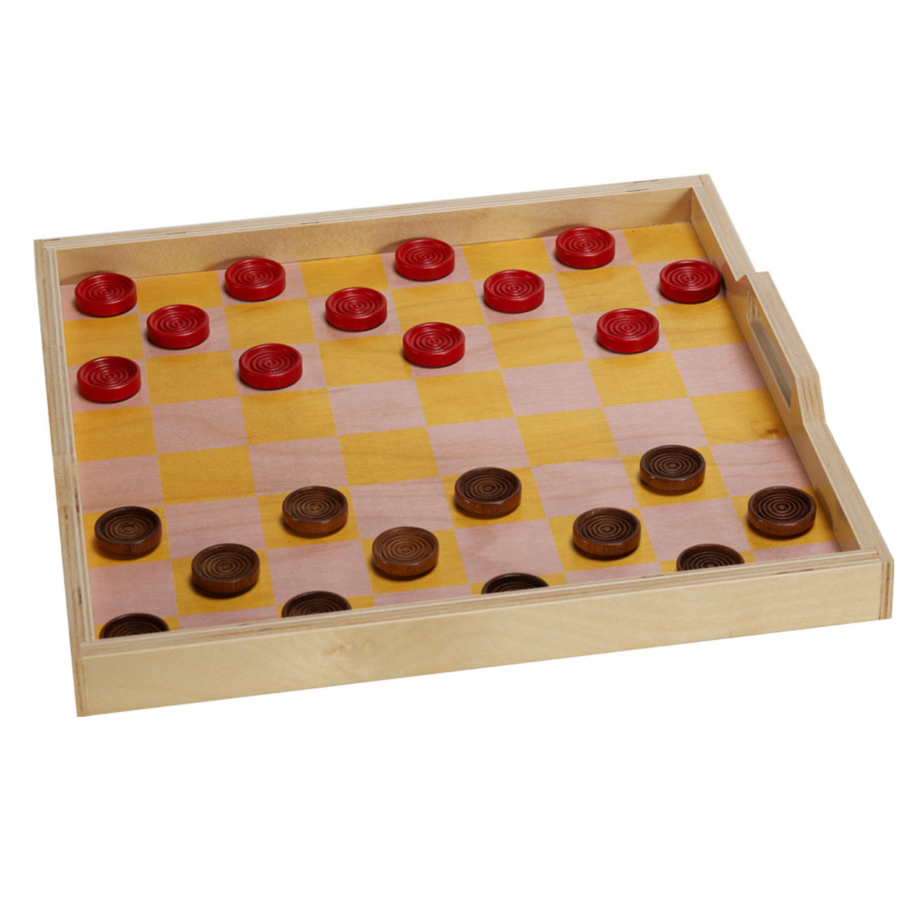 Checker Serving Tray Game Set- Pastel