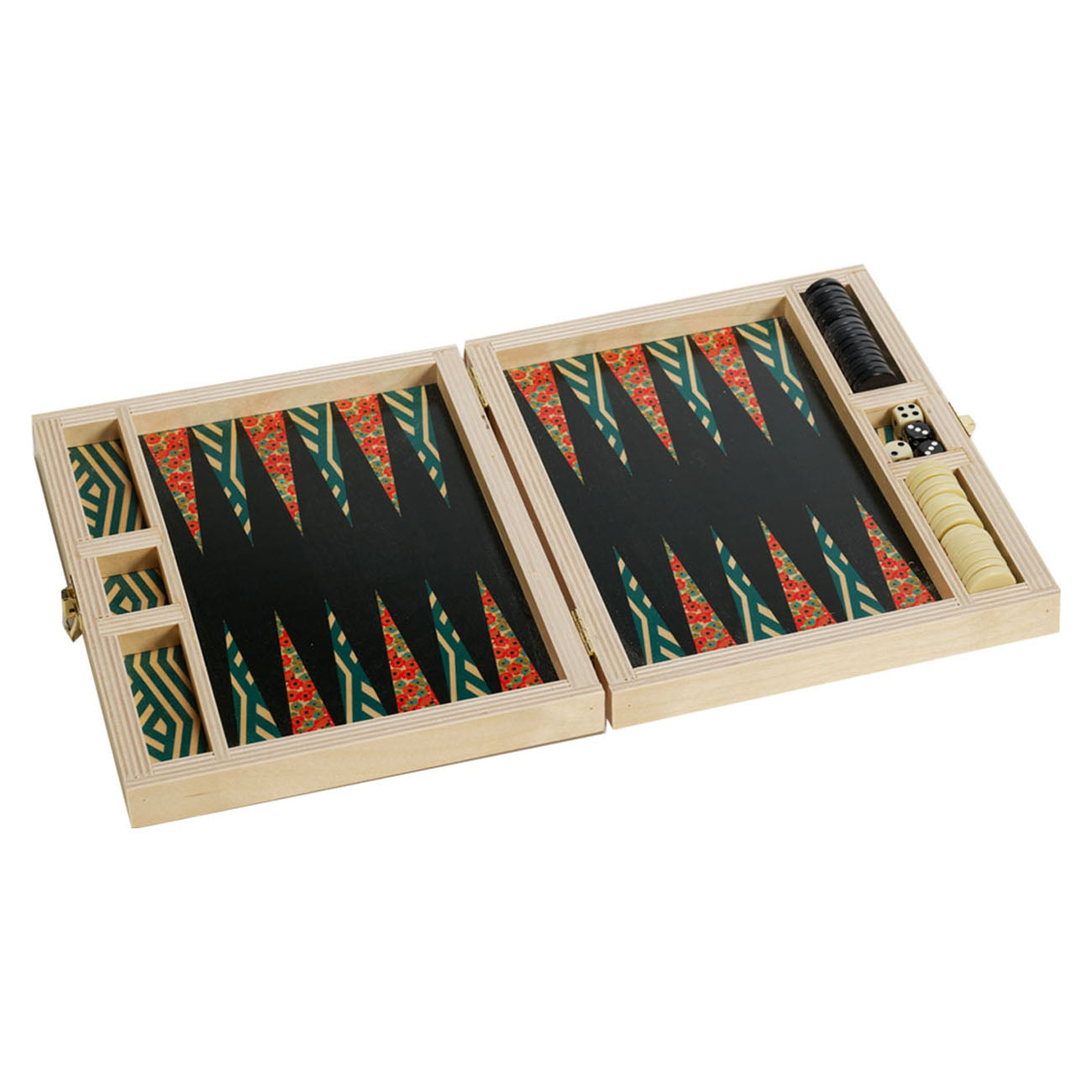 poppy red travel backgammon