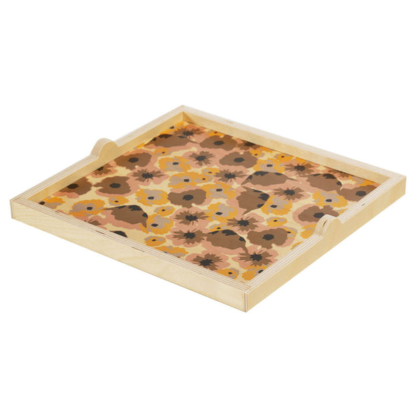 poppy taupe square tray